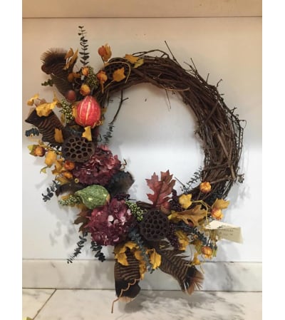 Turkey Feather Fall Wreath
