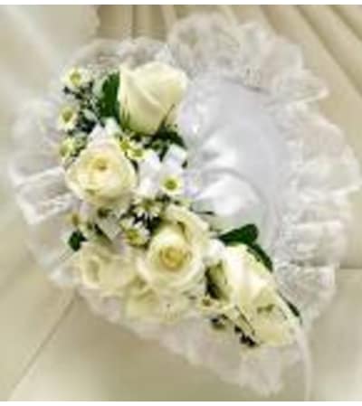 HEART SHAPE SATIN CASKET PILLOW