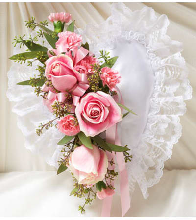 HEART SHAPE SATIN PILLOW