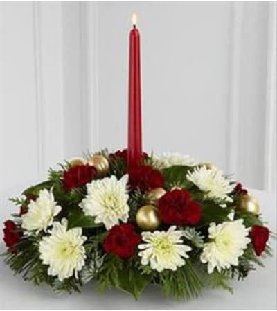 SINGLE CANDLE CENTERPIECE