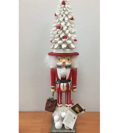 White Christmas Tree Hat Holiday Nutcracker