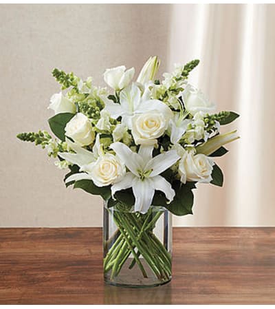 Classic All-White Arrangement