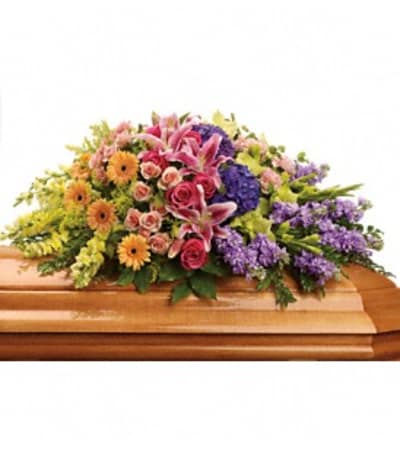 Garden of Sweet Memories Casket Spray - by Jennifer's Flowers