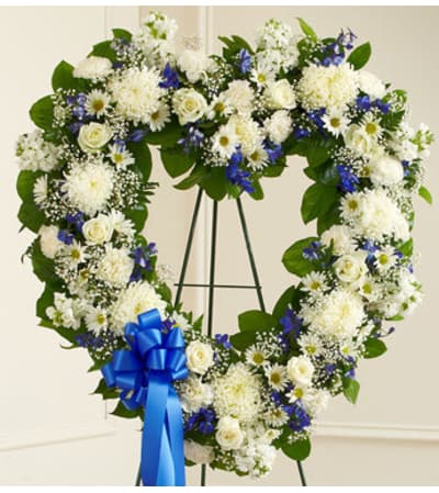 Blue and White Open Heart