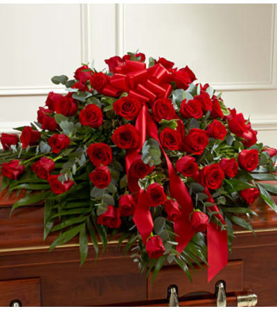 Red Rose Casket Spray