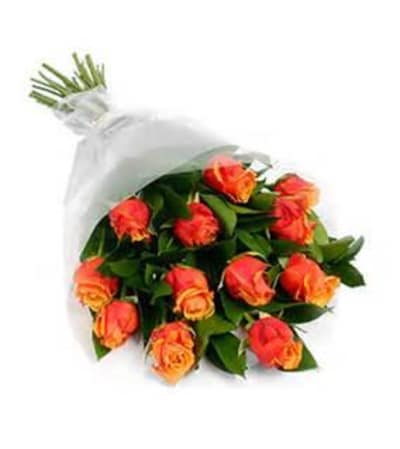 One Dozen Orange Roses