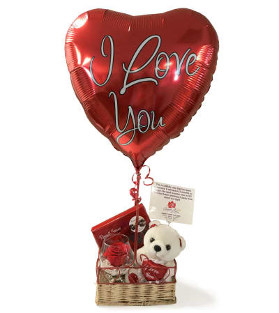 I Love You Forever Rose Bundle Basket
