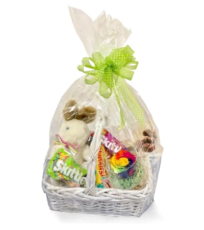 Bunny Hop Forever Rose Easter Basket