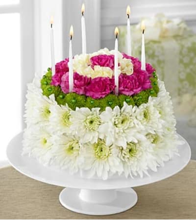FTD's Wonderful Wishes Floral Birthday Cake