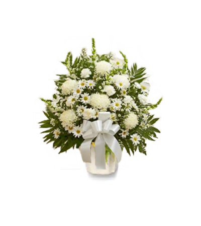 Blessings White Sympathy Basket