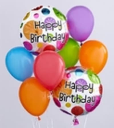 Simple Happy Birthday Balloon Bouquet
