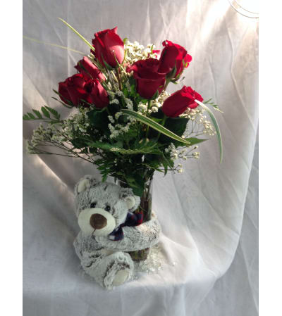 Cuddly Big Bear Hug Vase