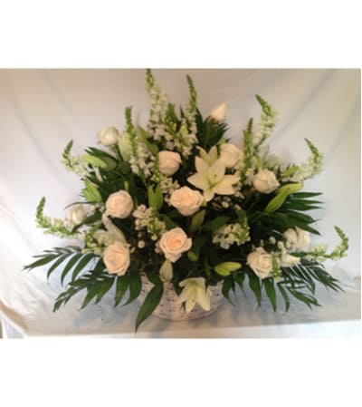 Peaceful White Basket