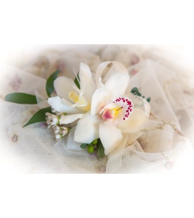 White Orchids Corsage