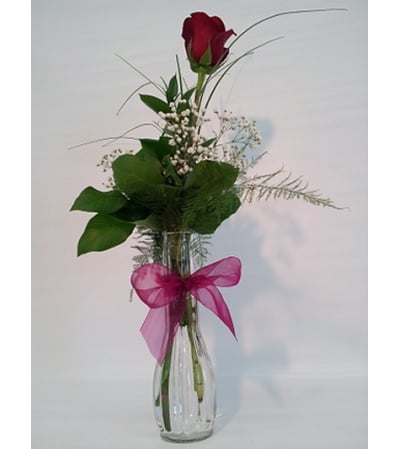 Red Rose Bud Vase