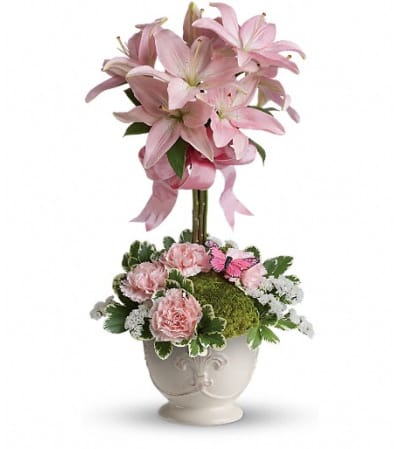 Teleflora's Blushing Lilies