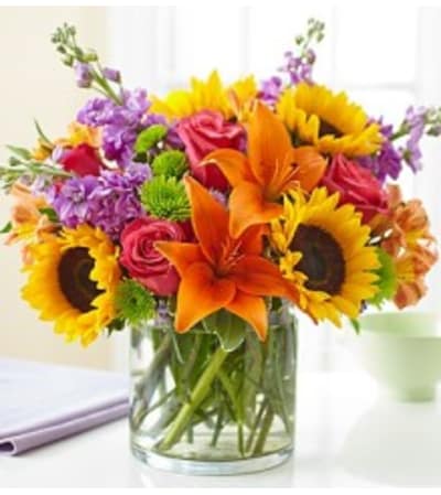 Floral Embrace with Lilies