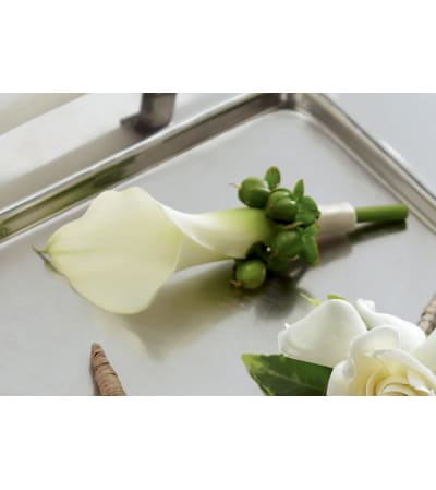 The FTD® White Calla Boutonniere