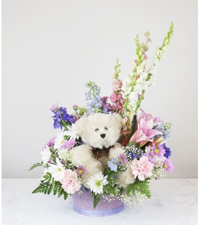 Fluffy Teddy Basket