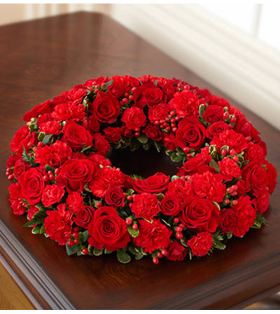 Cremation Wreath - All Red