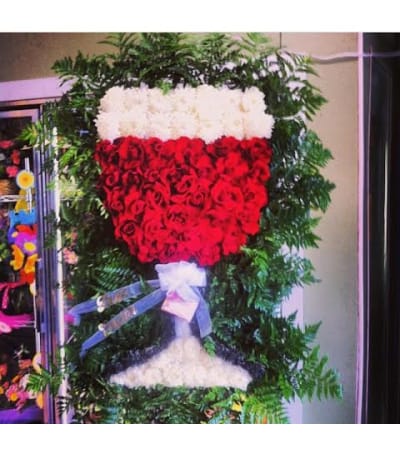 Funeral Custom Wine Glass Sympathy Piece