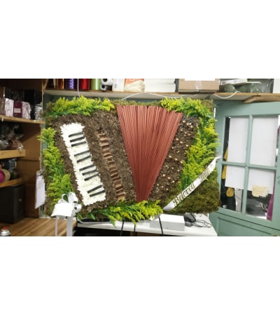 Custom AccordianLogo Funeral Stand