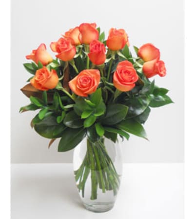 1 Dz. Tangerine Orange roses
