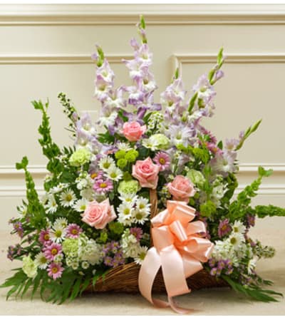 Pastel Fireside Floor Basket