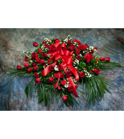 Rose & Carnation Casket Cover