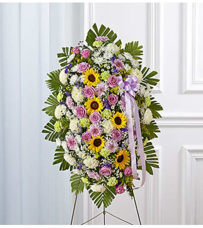 Sunflower and Rose Standing Spray
