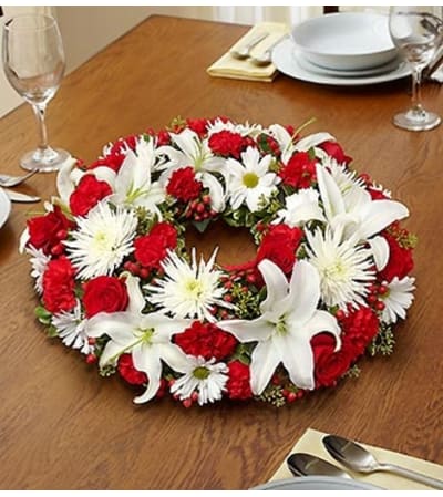 Red and White Centerpiece