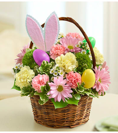 Easter Egg Basket with Bunny Ears