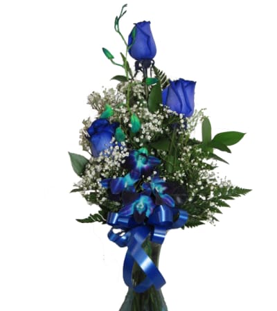 Blue without you Rose bouquet