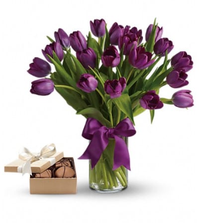 Purple Tulips Gift Set