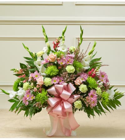 Heartfelt Tribute Pastel Floor Basket