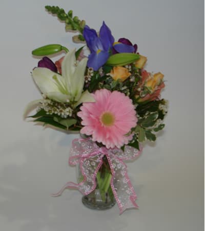Small Mixed Spring Garden Vase