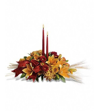 THANKSGIVING LILY CENTERPIECE THANKSGIVING LILY CENTERPIECE