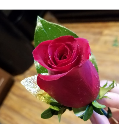 Single Rose Boutonniere Single Rose Boutonniere