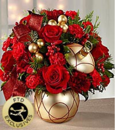 FTD Holiday Delights Gold Ornament Ball FTD Holiday Delights Gold Ornament Ball