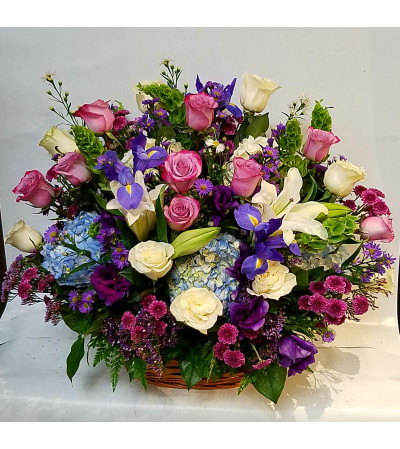 Pastel Purple Floral Basket Pastel Purple Floral Basket