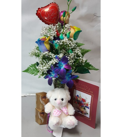 Rainbow Rose Love Combo Rainbow Rose Love Combo