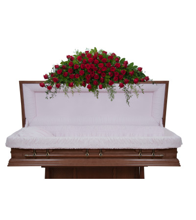 Elegant Roses Full Casket Spray Elegant Roses Full Casket Spray