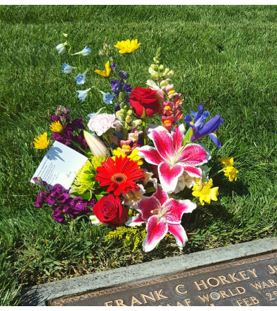 Spring Bliss Gravesite Arrangement Spring Bliss Gravesite Arrangement