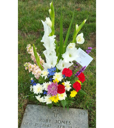 Flower Show Gravesite Arrangement Flower Show Gravesite Arrangement