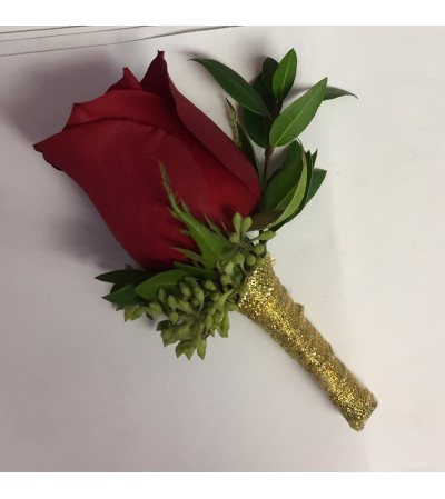 red rose boutonnière red rose boutonnière