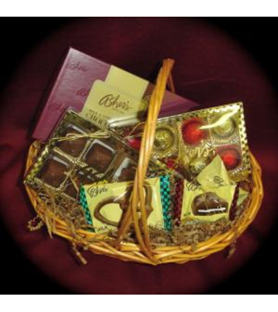 Asher's Chocolates Basket Asher's Chocolates Basket