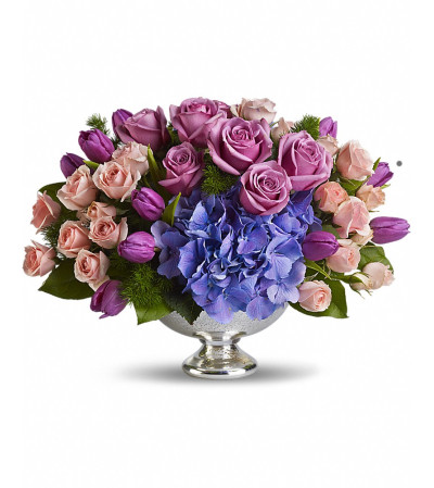 Teleflora's Purple Elegance Centerpiece Teleflora's Purple Elegance Centerpiece
