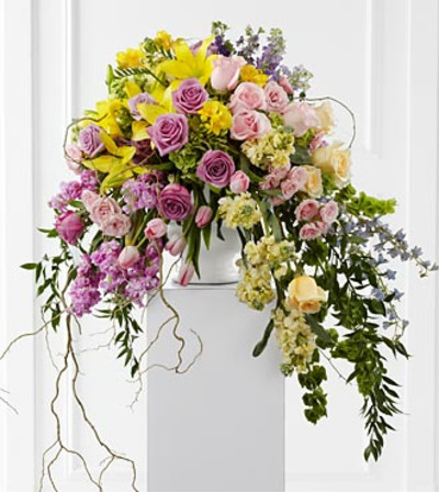 Cascading Table Urn Arrangement Cascading Table Urn Arrangement