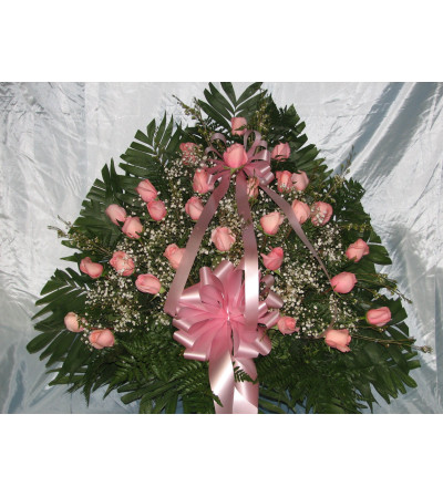 Pink Rose Floor Basket Pink Rose Floor Basket