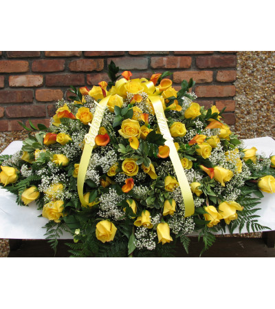 Yellow Rose Casket Cover Yellow Rose Casket Cover